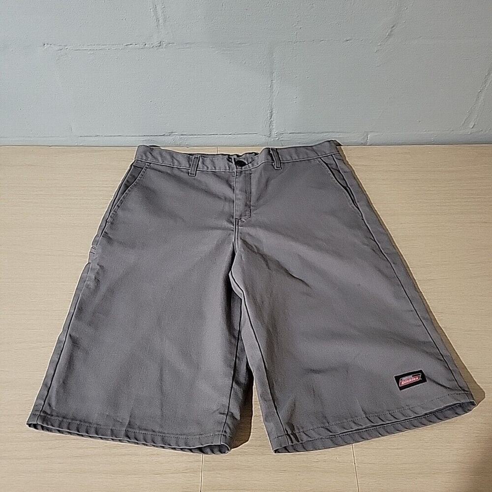 Genuine Dickies Flat Front Outdoor Active Work Bermuda Shorts gray Mens 32